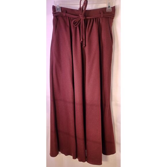 VTG Carole Little for Saint-Tropez West Brown Skirt 100% Wool Size XS Academia - Picture 3 of 9